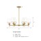 Designers Fountain Summer Jazz 6-Light Brushed Gold Transitional Shaded Chandelier for Dining Rooms D310M-6CH-BG - alternate 4